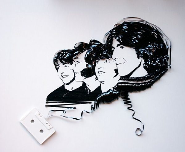 The Beatles Erika Simmons Creates Amazing Celebrity Portraits with Cassette Tapes (34 Pics)