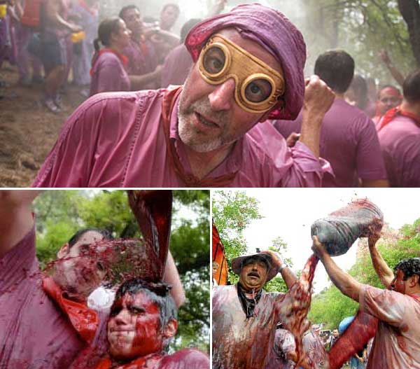 wine pouring The 10 Weird Festivals Where People Throw Things At Each Other