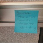 A kind note from a coworker...