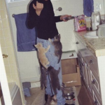 Instant cat pants, step 1 open can of cat food...
