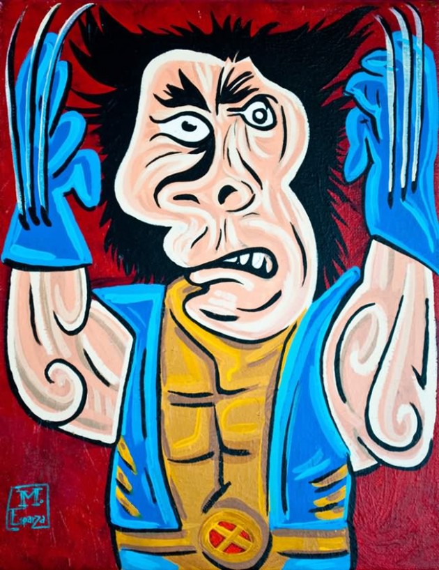 Wolverine Painting 630x818 What If Picasso Painted Superheroes?
