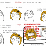 Girlfriend communication rage