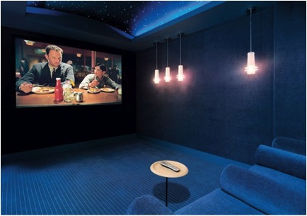 nighttime 10 Incredible Home Theaters