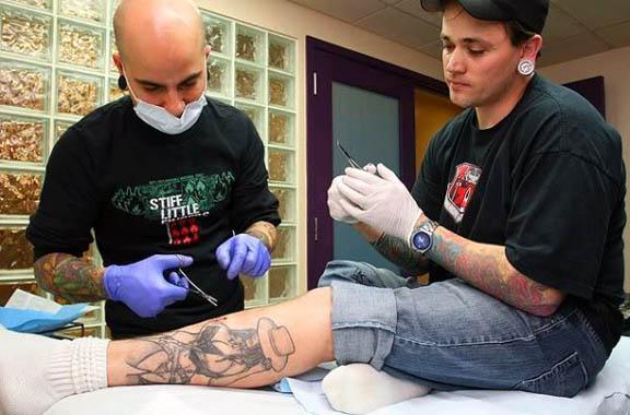 Breast Implant on Legs 1 Man Gets Breast Implants for Legs to Complete Tattoo