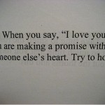 When you say I love you