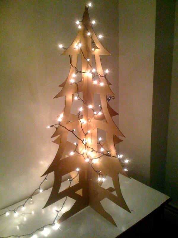 Cardboard christmas tree