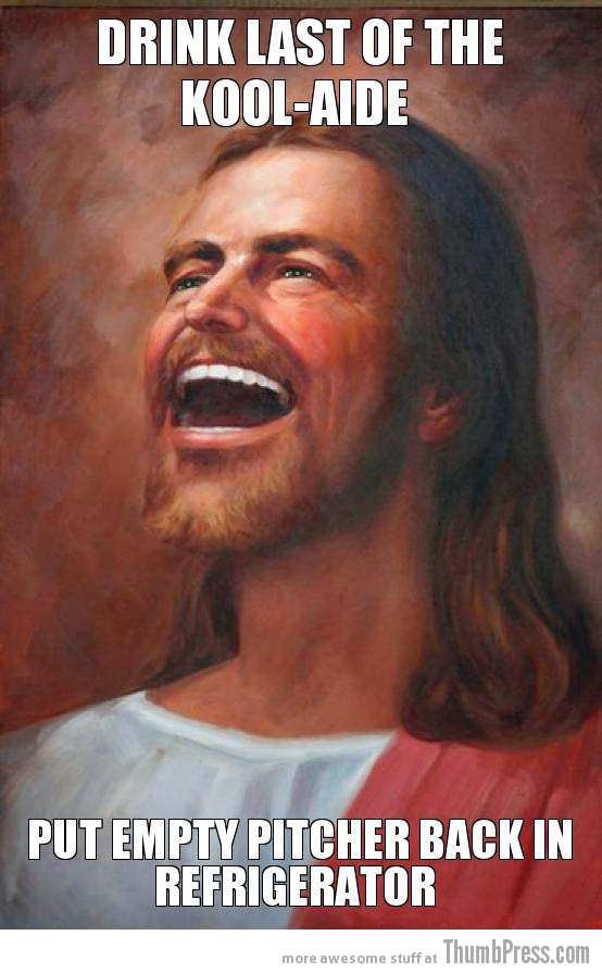 Happy Jesus Saves: Let Happy Jesus Meme Point Out the Funny You Missed
