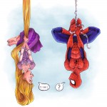 Rapunzel beats spidey