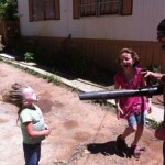 blowing my daughter