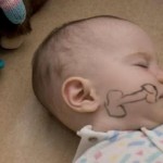 passed out baby