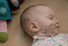 passed out baby