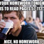 no homework