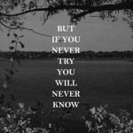 If you never try you never know