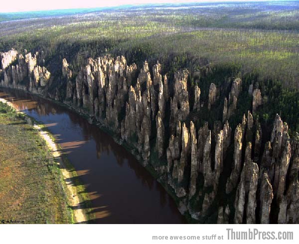 Lena�s Stone Pillars Siberia 10 Amazing Alien Like Places on Our World That Are From Another Planet