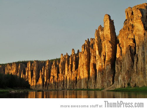 Lena�s Stone Pillars Siberia1 10 Amazing Alien Like Places on Our World That Are From Another Planet