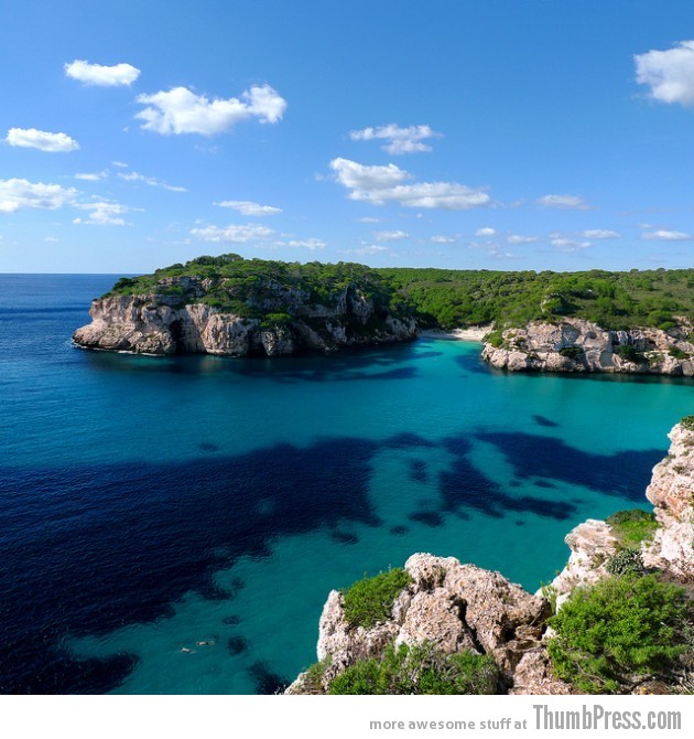 Blue waters of Menorca - Balearic island of Spain 1