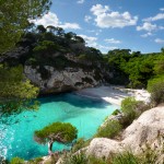 Blue waters of Menorca - Balearic island of Spain