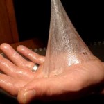 Peeling dried glue off your hand
