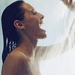 Showering for the first time after a haircut