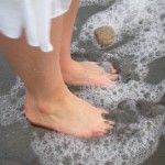 The feeling of sand between your toes