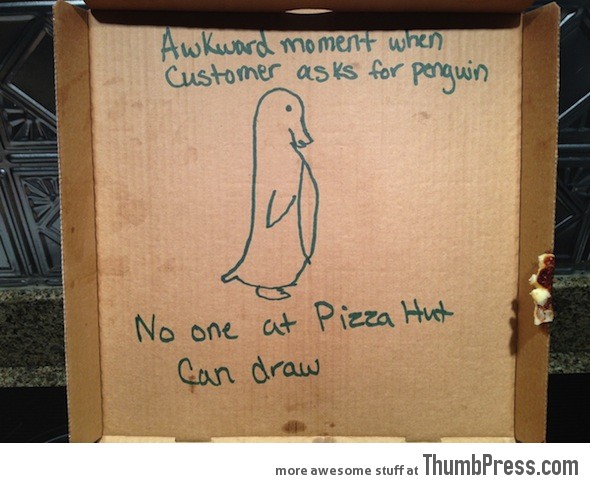 Draw socially awkward penguin