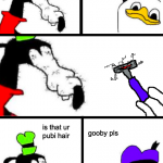 Gooby shaving