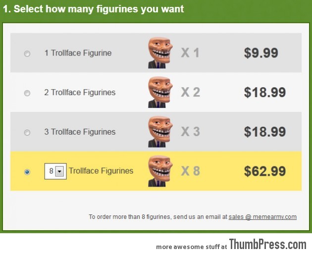 troll face figurine 2 630x511 Trollface Figurine: Get a Figurine to Perfect Your Troll Pranks