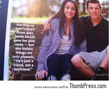 Friendzoned by an Olympian, in a national magazine