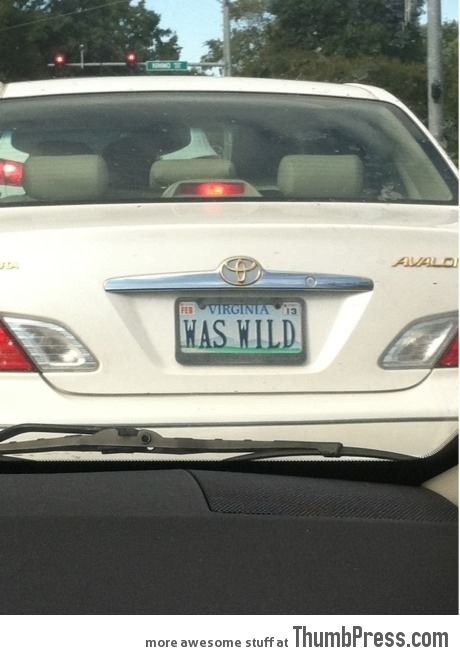 Old lady drove by. This is her license plate.