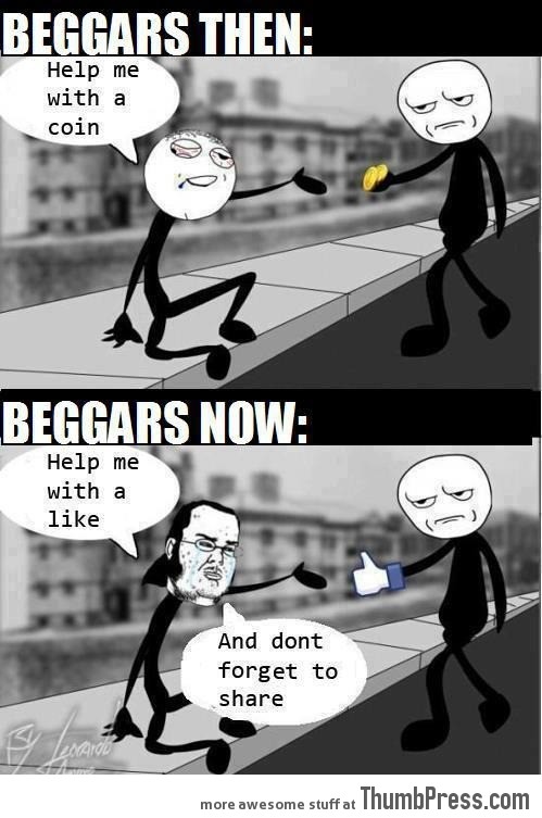 Beggars now and then