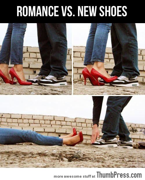 Romance vs. a new pair of shoes…