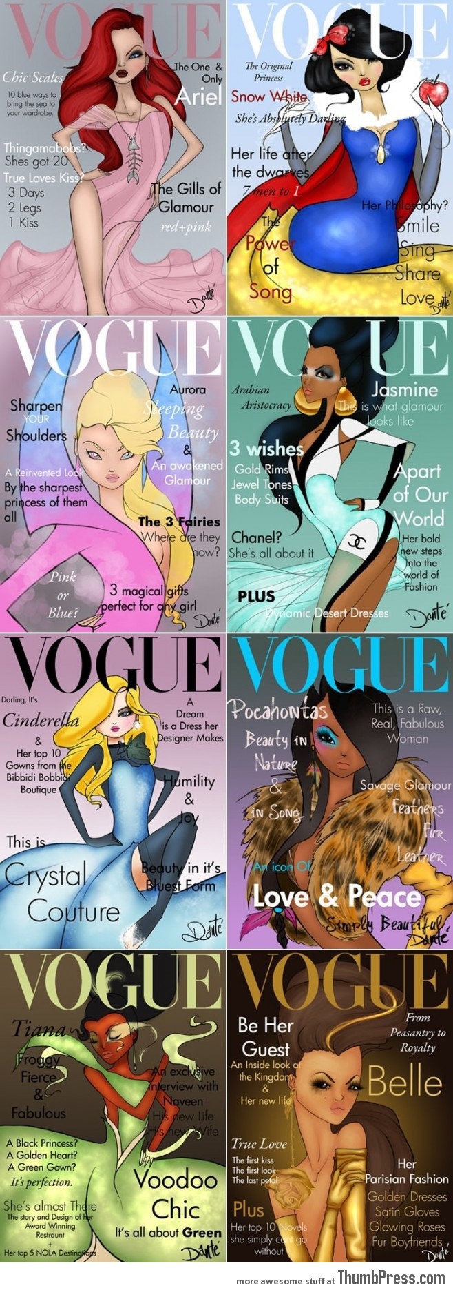 Disney Princesses x Vogue