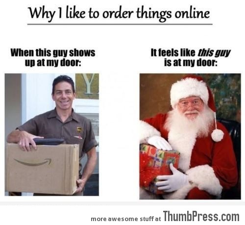 The joys of ordering online