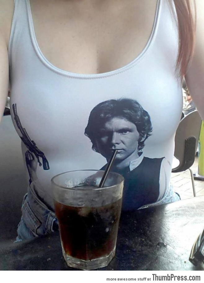 Han Solo getting a drink.