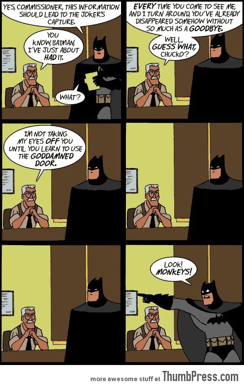 Not this time, Batman…