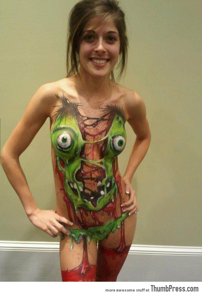 Zombie Girl Body Paint