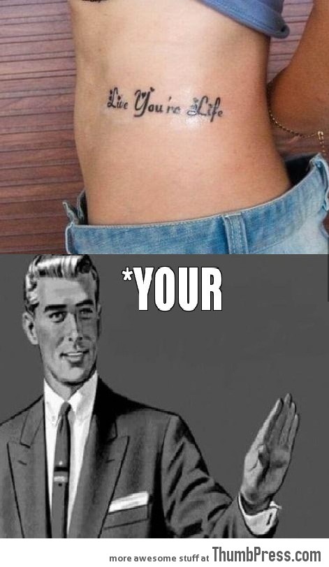 Nice tattoo... wait what!