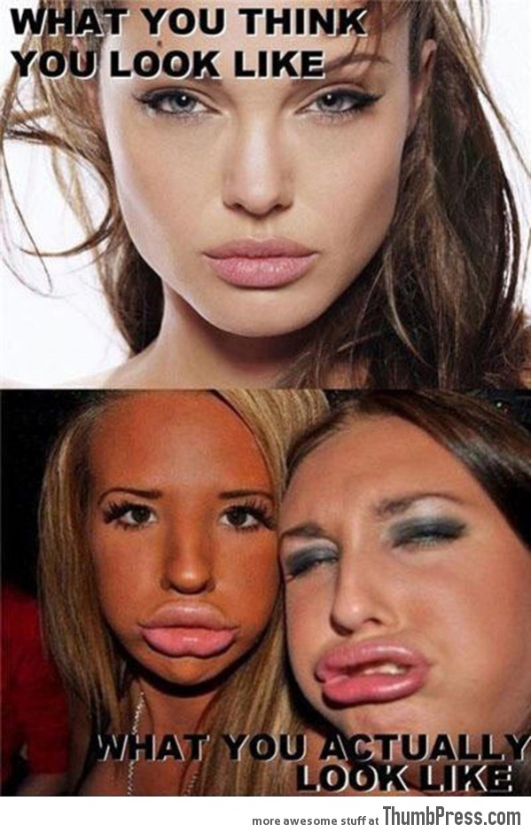 Duck face look- Expectations vs. Reality