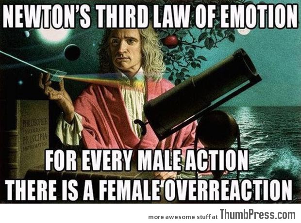 Newton's third law of emotion