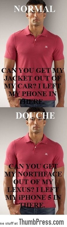 Normal man vs. Douche