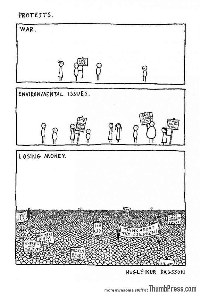 The sad truth about protesting