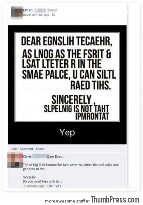 Dear English Teacher