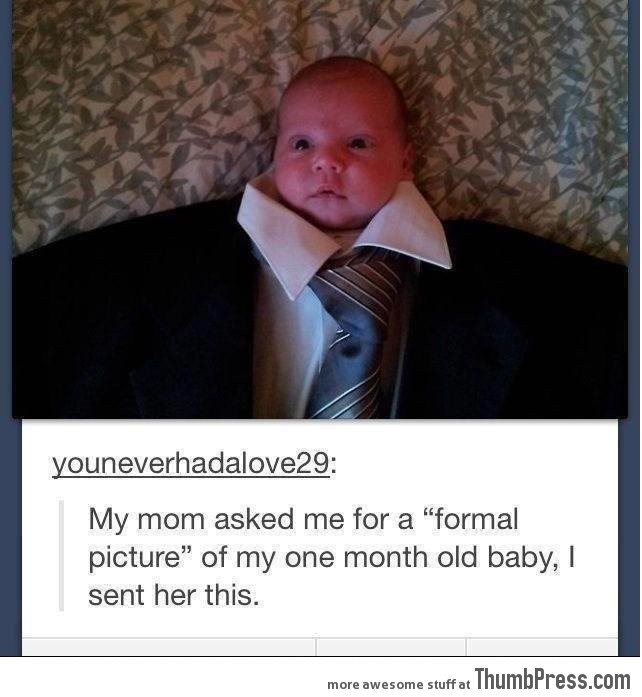 Formal picture of a baby