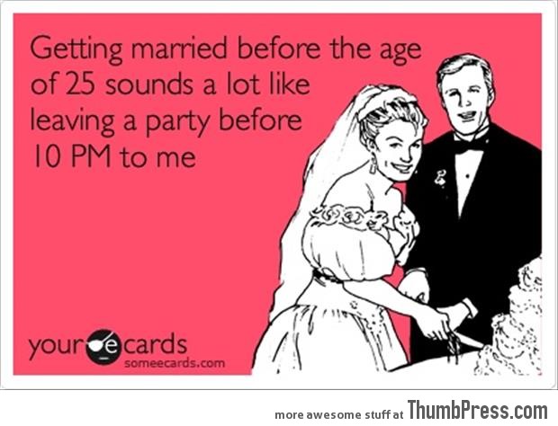 Getting married before the age of 25