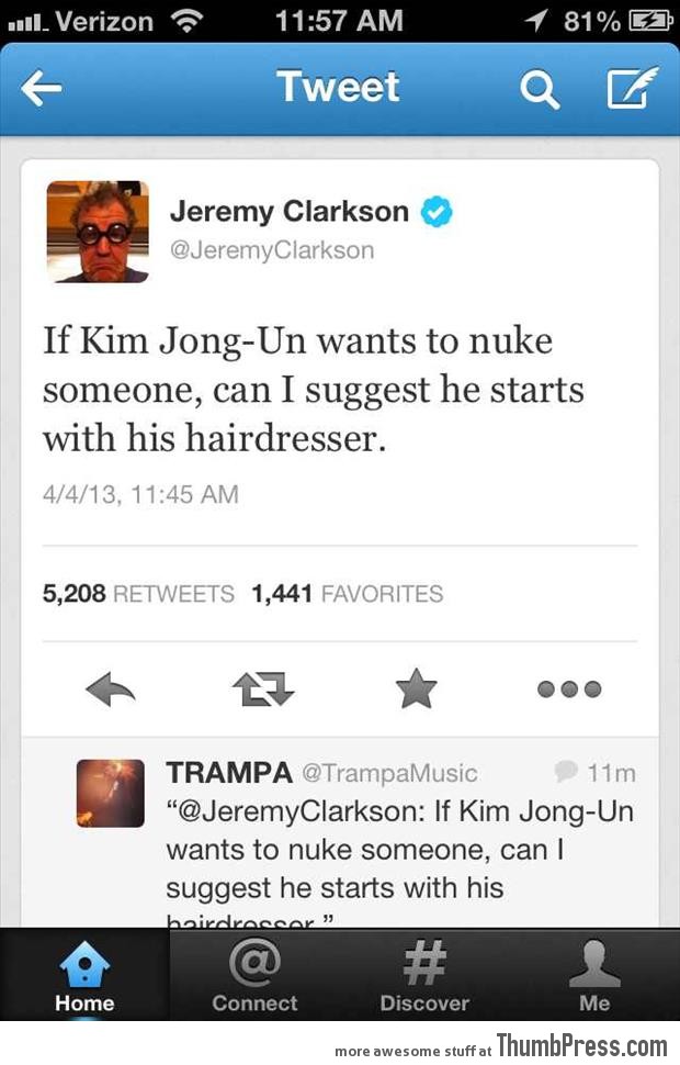 Jeremy Clarkson on Kim Jong