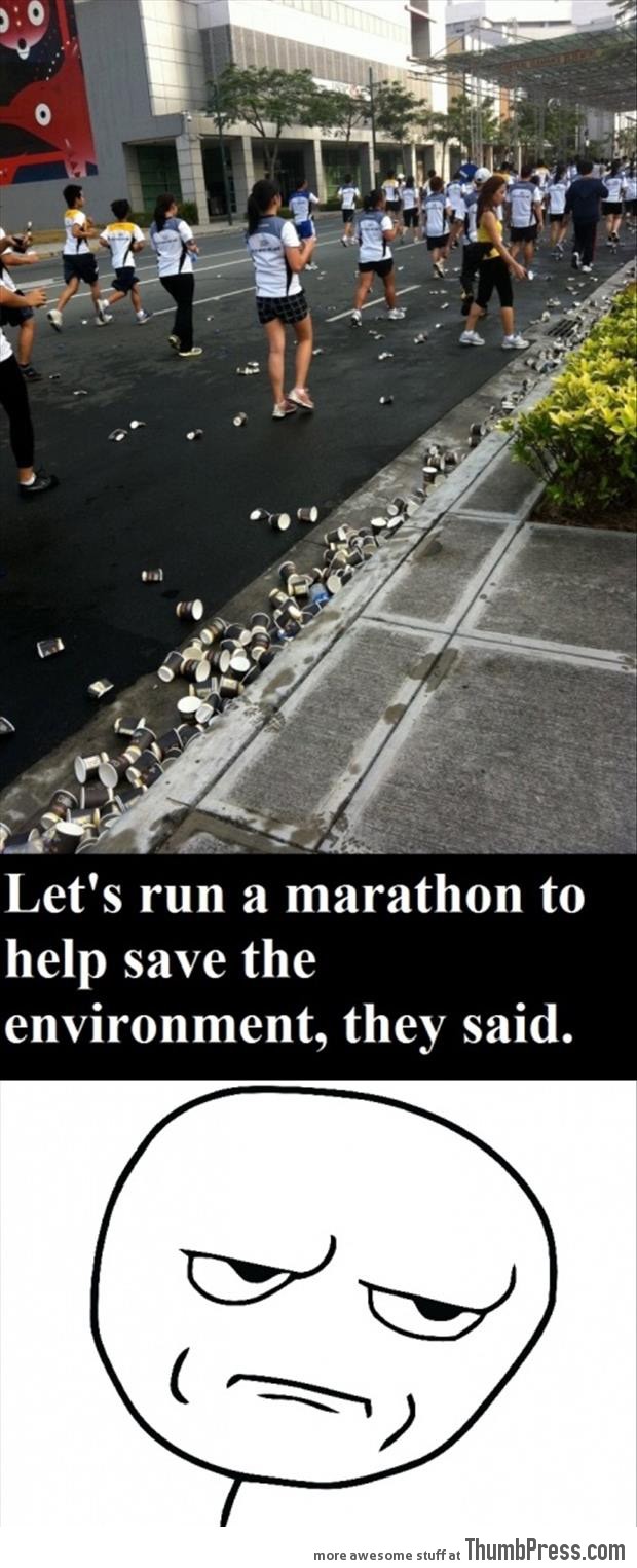 Let's run a marathon to help save the environment
