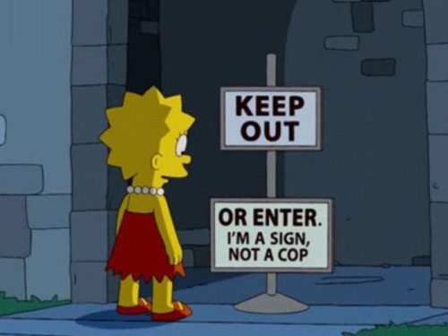 Simpsons sign jokes 3
