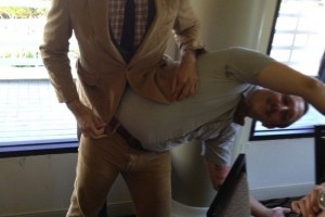 This is not a pair of well-dressed conjoined twins.