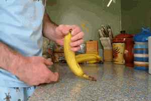 1. Peeling a banana