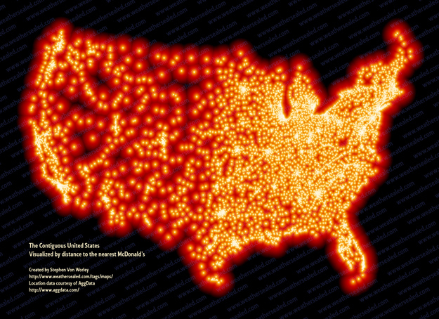 18. A map of every McDonald’s in America.